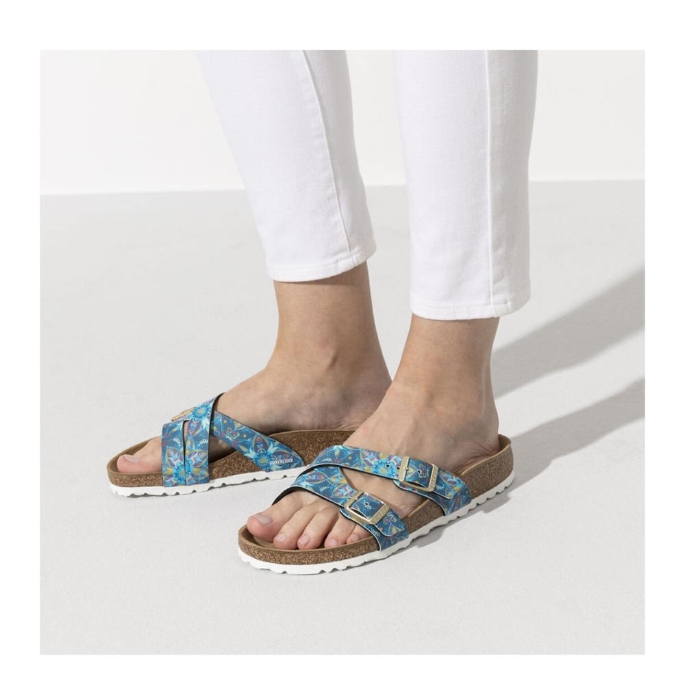 Birkenstock Blue Floral Sandals